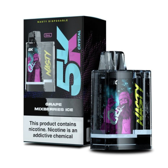 NASTY Crystal Disposable 5000 Puffs grape mix berry ice