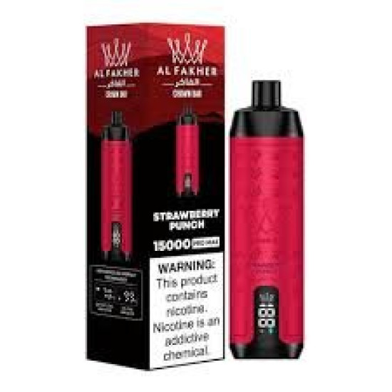 AlFakher Crown Bar 15000 puffs Strawberry Punch AlFakher Crown Bar 15000 puffs Strawberry Punch