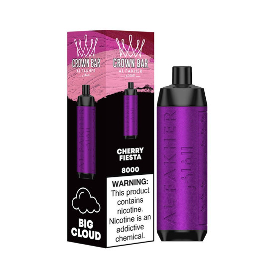 AlFakher Crown Bar 8000 puffs cherry Fiesta