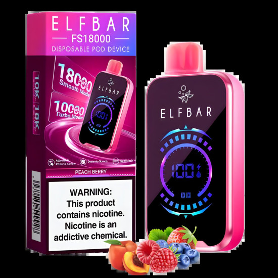 Elf bar FC Disposable 18000 puffs Peach Berry Elf bar FC Disposable 18000 puffs Peach Berry