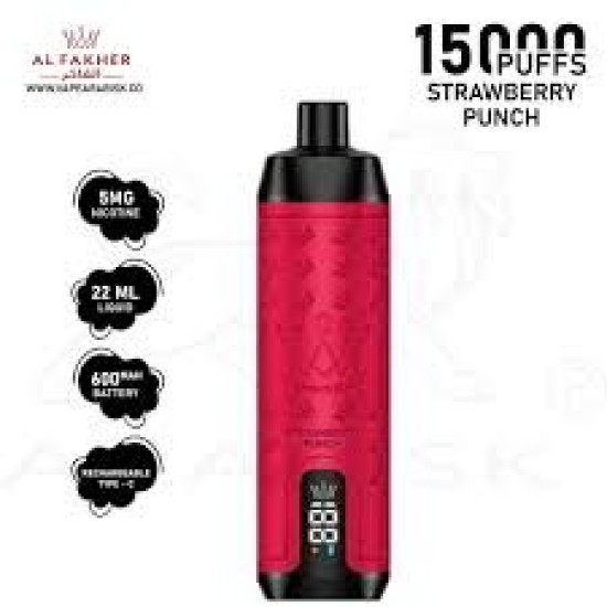AlFakher Crown Bar 15000 puffs Strawberry Punch AlFakher Crown Bar 15000 puffs Strawberry Punch